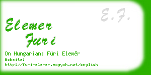 elemer furi business card