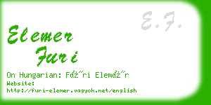 elemer furi business card